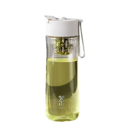 Tritan茶水分離杯 700ml 大容量泡茶杯 附茶倉 提繩隨行杯
