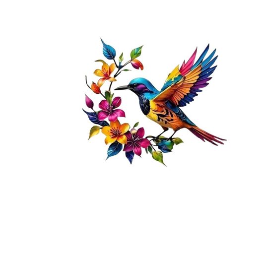 彩色蜂鳥花卉金屬壁飾 鐵藝立體牆面裝飾 客廳玄關臥室藝術壁掛擺飾